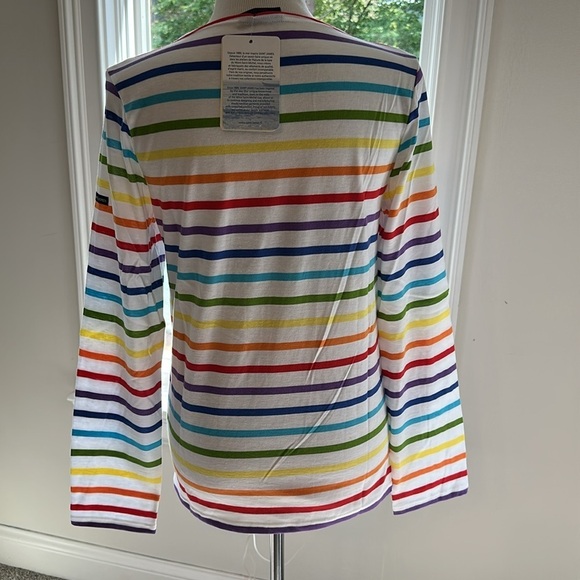 MINQUIERS PRIDE
Rainbow Striped Shirt | Soft Cotton, Small, NWT - Picture 9 of 11